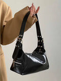 Vintage Y2K Women'S Underarm Bags Pu Leather Hot Girls Shoulder Bag Casual Portable Female Tote Purse Crossbody Bag Handbags