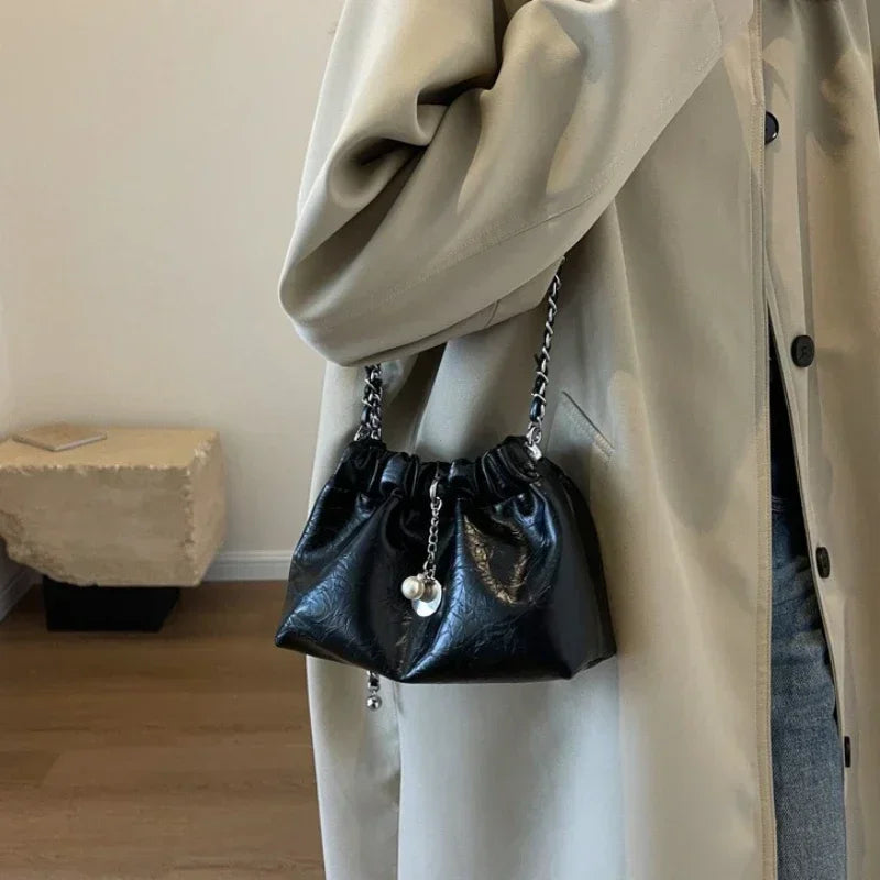Y2K Millennium Bag Women 2026 New High Sense Shoulder Bags Summer Chain Bag Fashion Bucket Bag Messenger Bags Purses Handbags