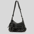 Vintage Multiple Pockets Women Shoulder Bags Luxury Washed Pu Leather Crossbody Bag Retro Motorcycle Bag Y2K Sac for Girls 2026