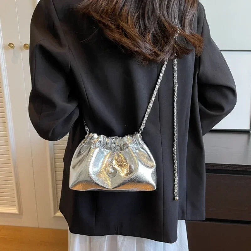 Y2K Millennium Bag Women 2026 New High Sense Shoulder Bags Summer Chain Bag Fashion Bucket Bag Messenger Bags Purses Handbags