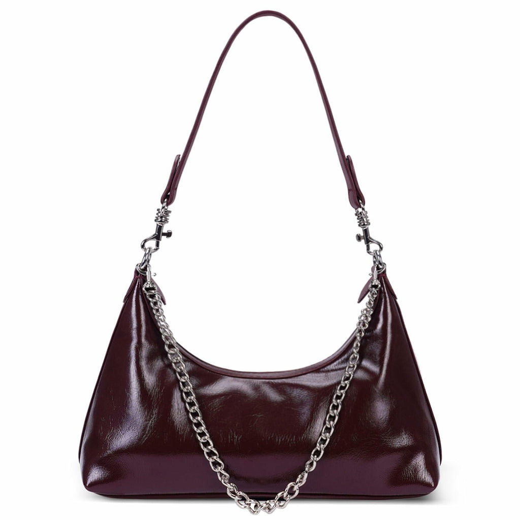 DaviLuxe Boudoir Crescent Shoulder Bag – Black Glossy Luxe Edition