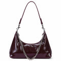 DaviLuxe Boudoir Crescent Shoulder Bag – Black Glossy Luxe Edition
