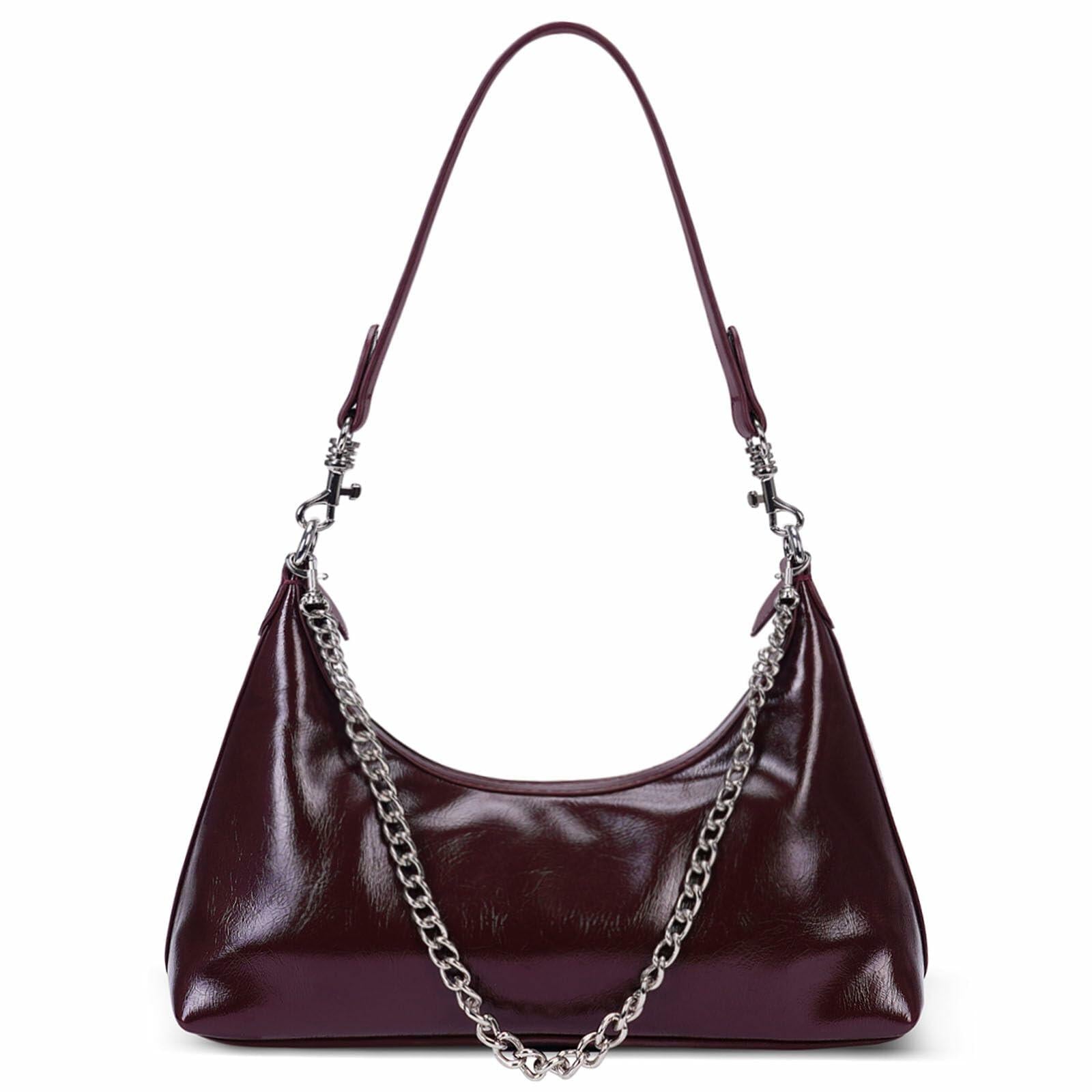 DaviLuxe Boudoir Crescent Shoulder Bag – Black Glossy Luxe Edition