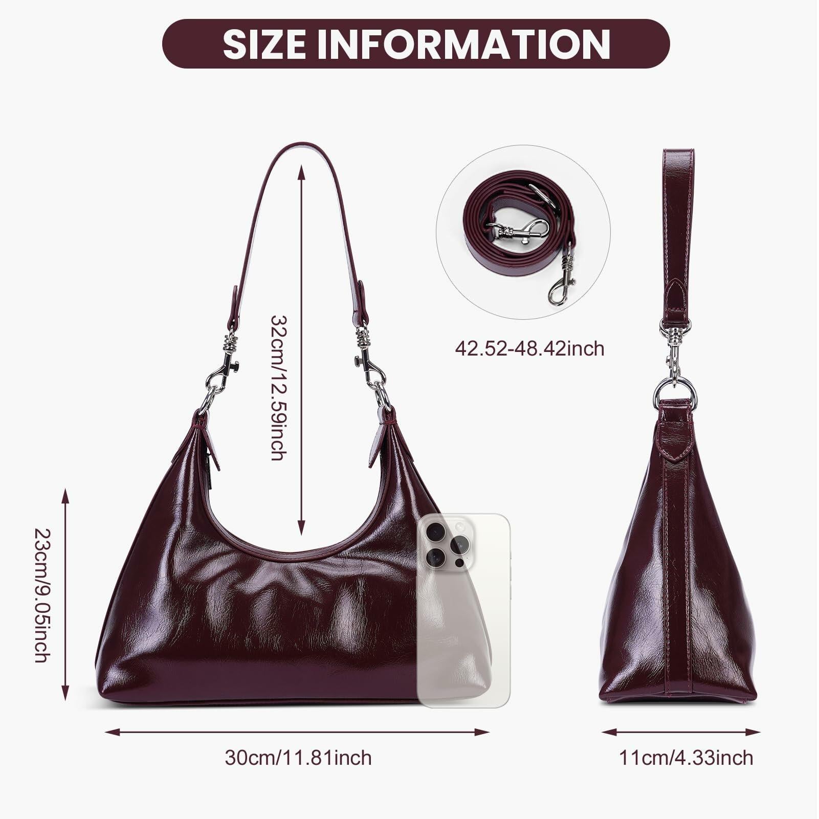 DaviLuxe Boudoir Crescent Shoulder Bag – Black Glossy Luxe Edition